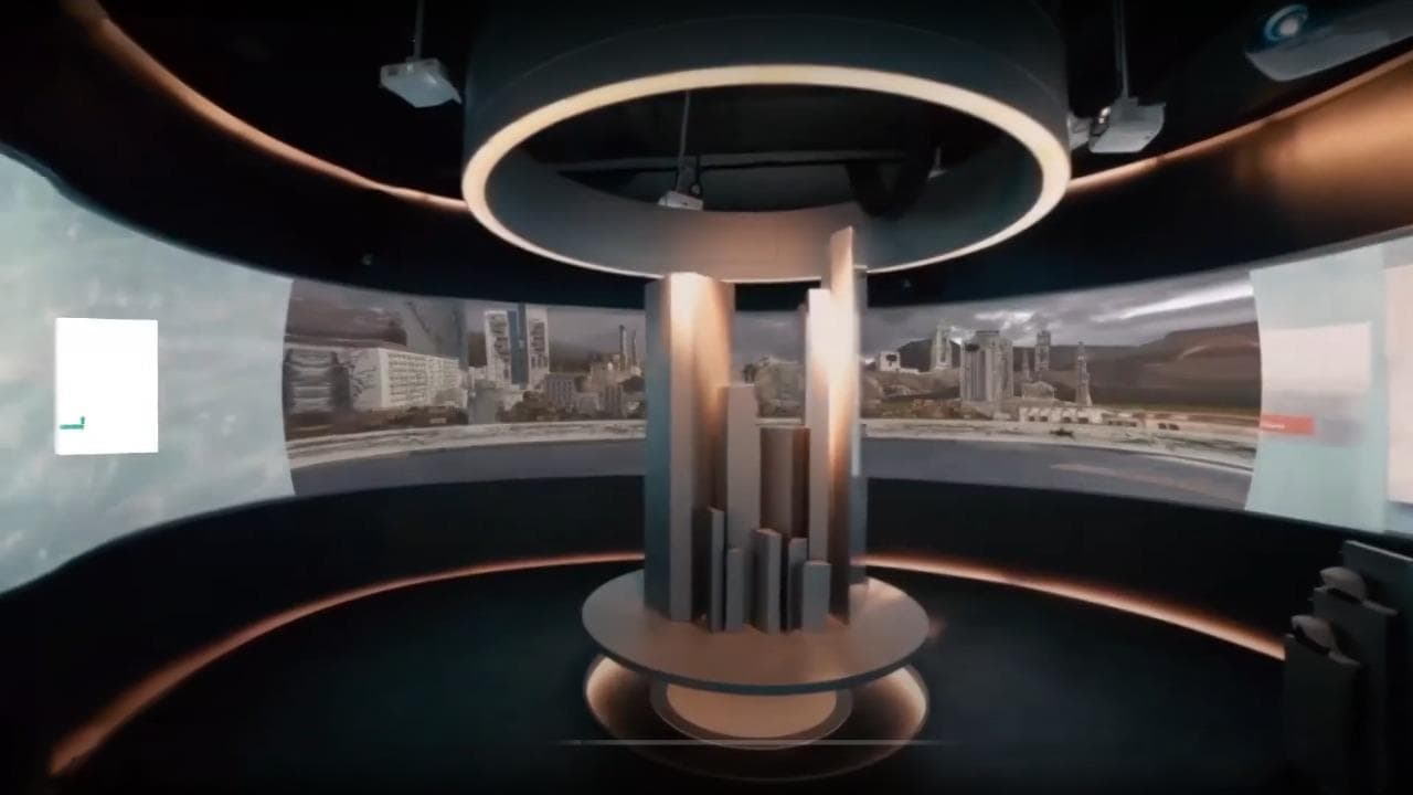 شاشات غامرة داخل الجناح الليبي في إكسبو دبي 2020